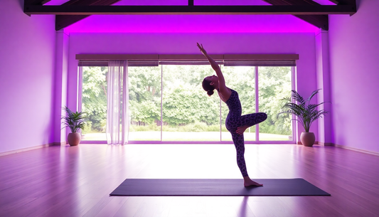Unleash Your Fitness Potential with the Purple Leopard Yoga Set from GymFromHouse.com