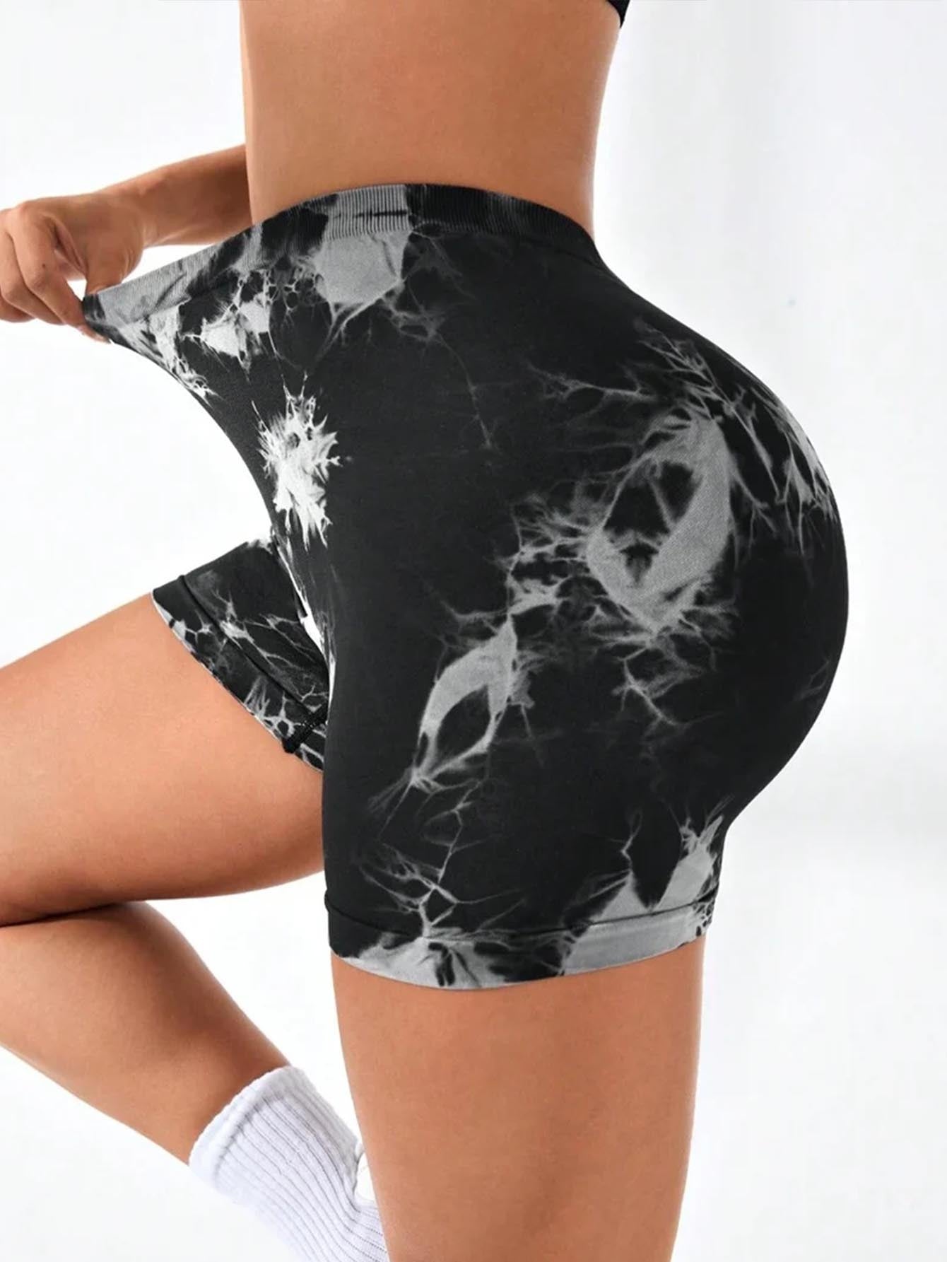 3 PACK Tie Dye Active Wear Shorts Women Workout Shorts