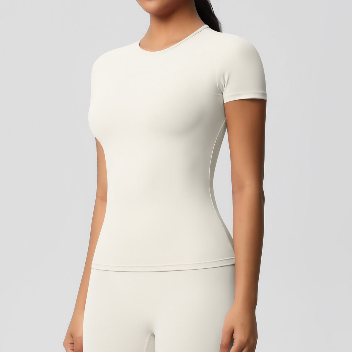 Silky Quick-Dry Yoga Tee - Gym Run Outdoor Top