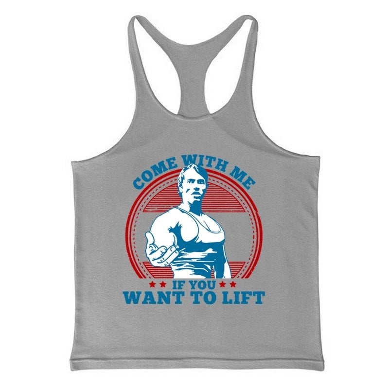 Fitness Casual Wear Sleeveless T-shirt Suspenders Sweat-absorbent