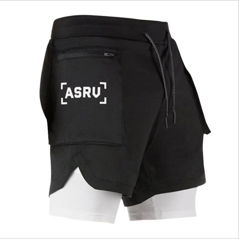 Male muscular brothers running training shorts