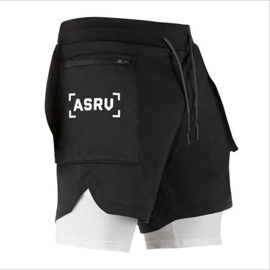 Male muscular brothers running training shorts