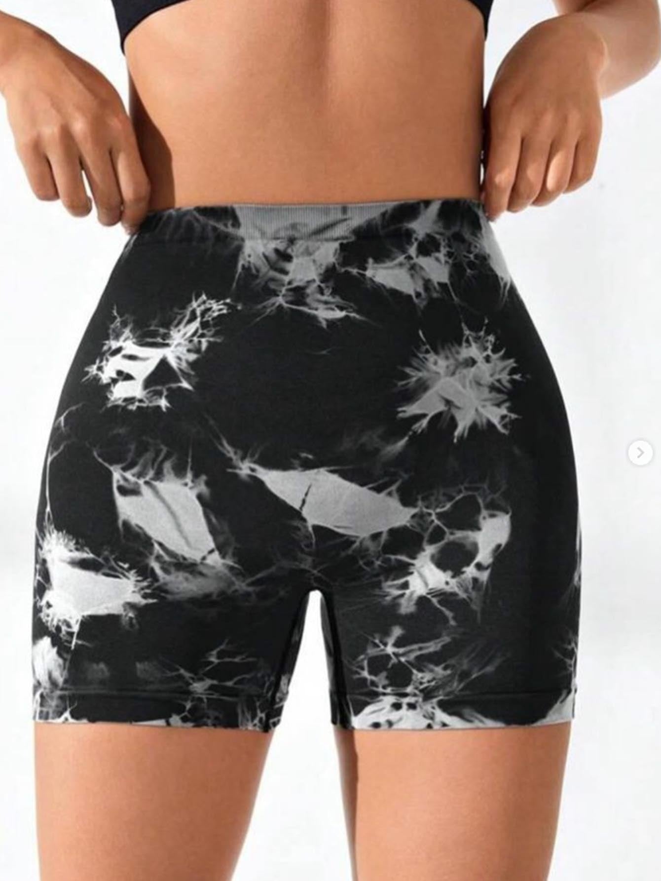 3 PACK Tie Dye Active Wear Shorts Women Workout Shorts
