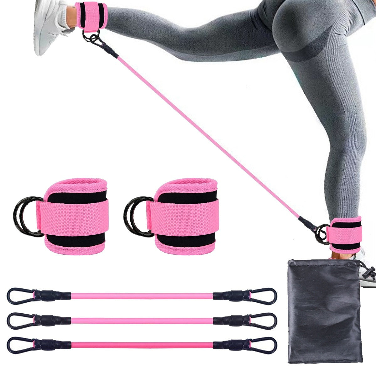 Ankle Strap Resistance Bands Hip Leg Strength Pull Rope Fitness
