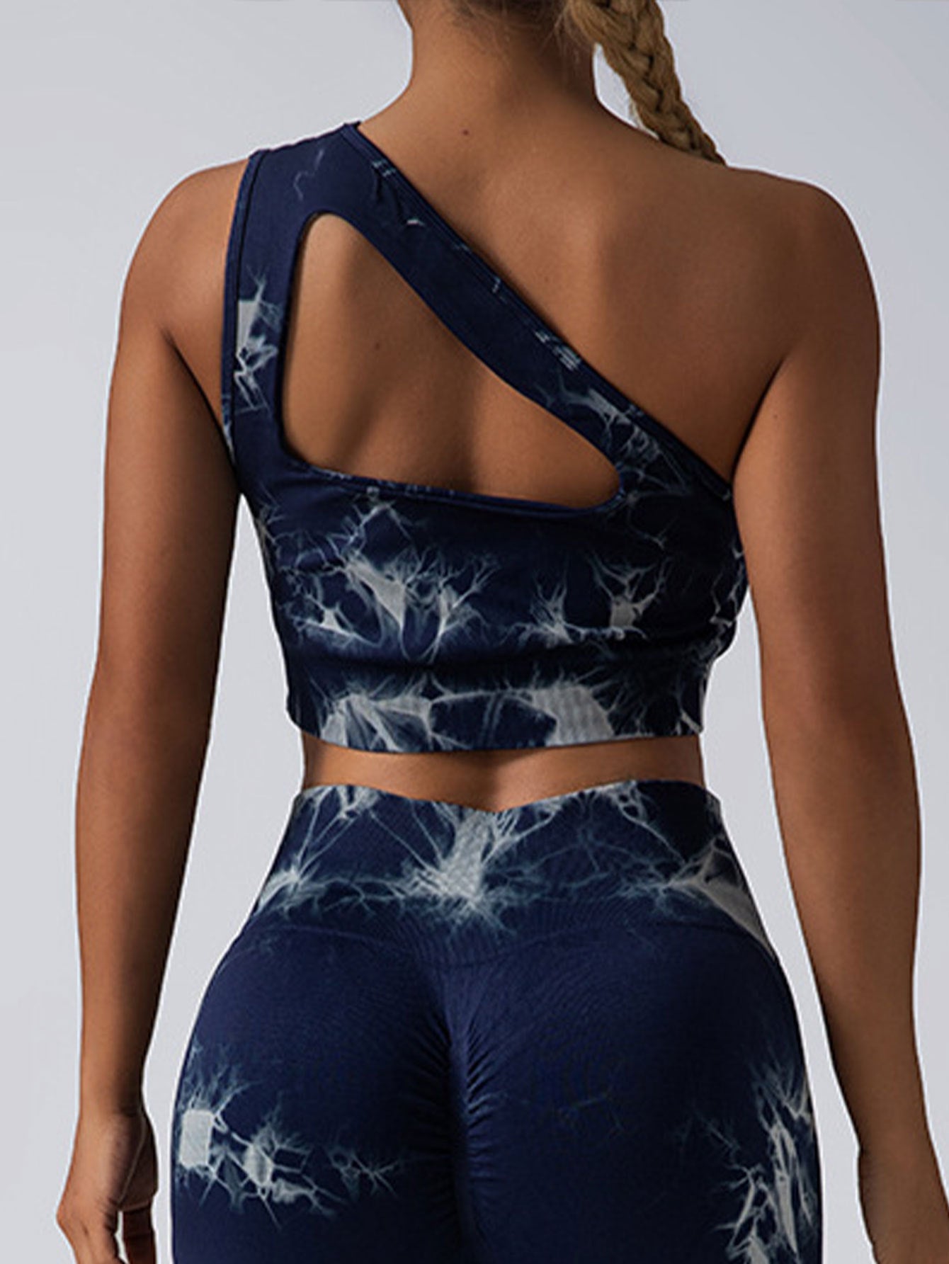Seamless One Shoulder Sports Bra Leggings Gym
