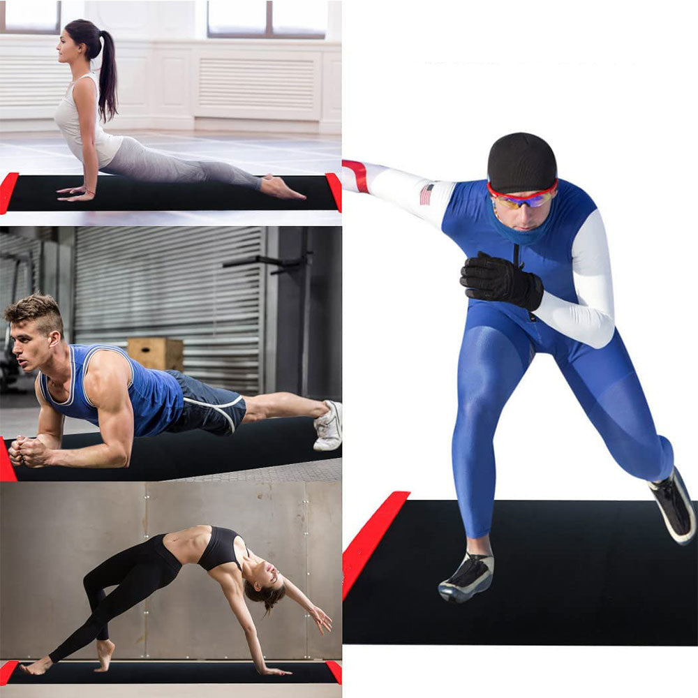 Slide Board Speed Skating Training Mat Sliding Board Portable Sliding Board