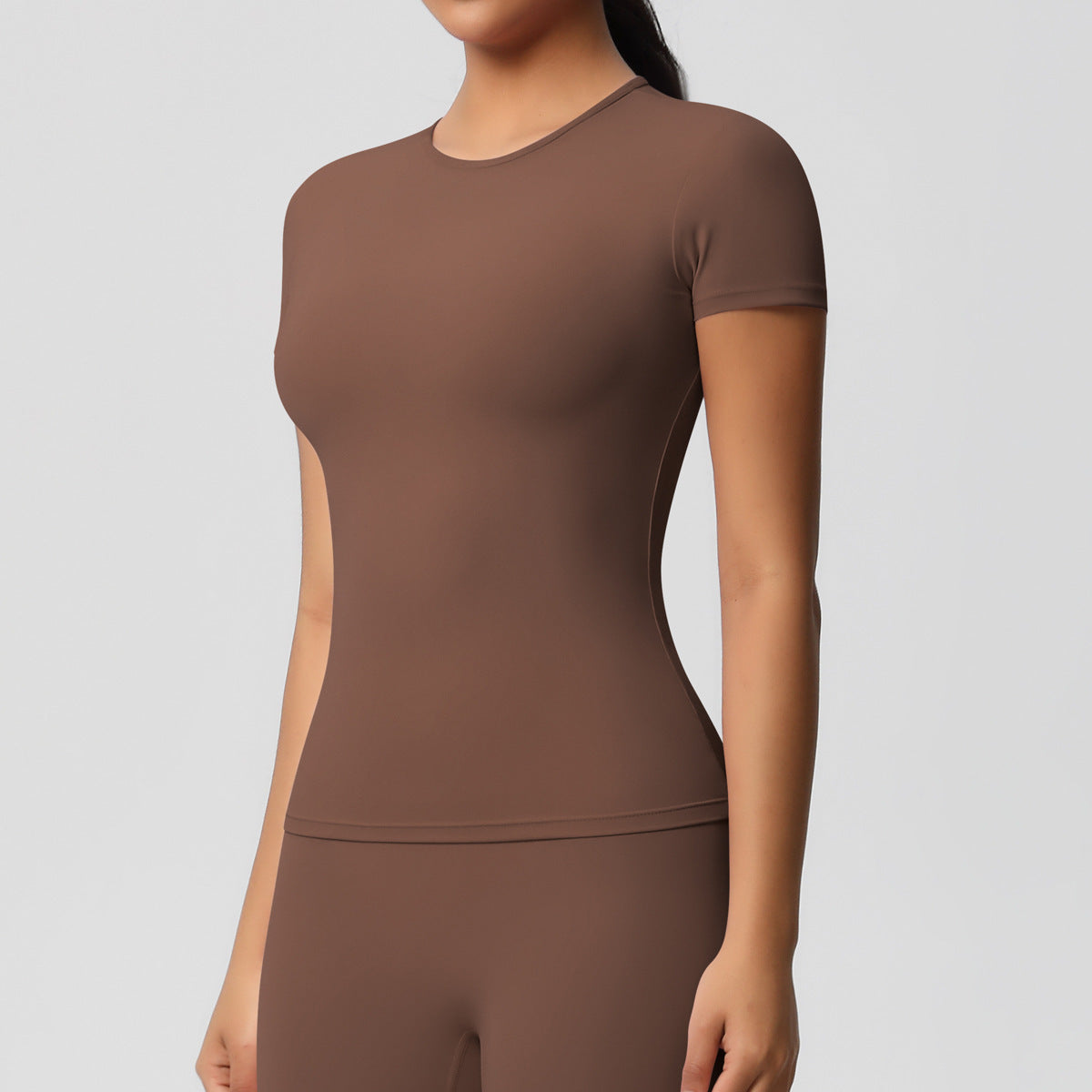 Silky Quick-Dry Yoga Tee - Gym Run Outdoor Top