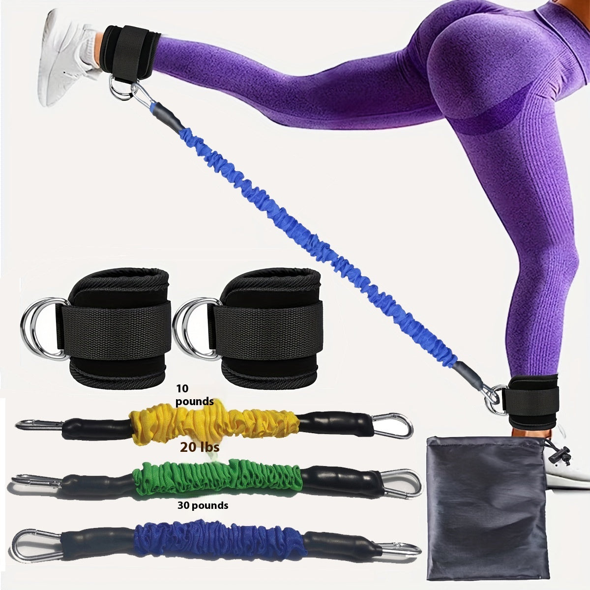 Ankle Strap Resistance Bands Hip Leg Strength Pull Rope Fitness