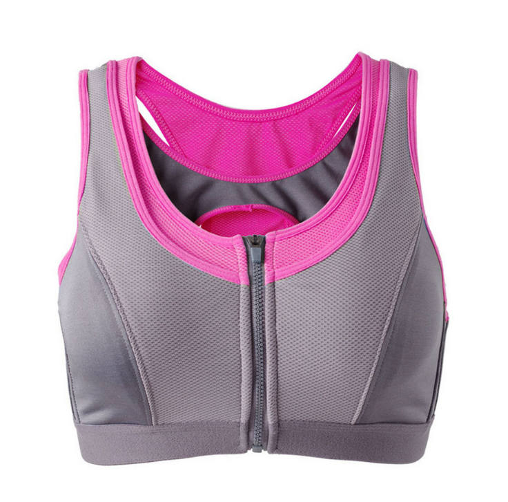 Fitness sports shirt bra sports Yoga women Zipper sports