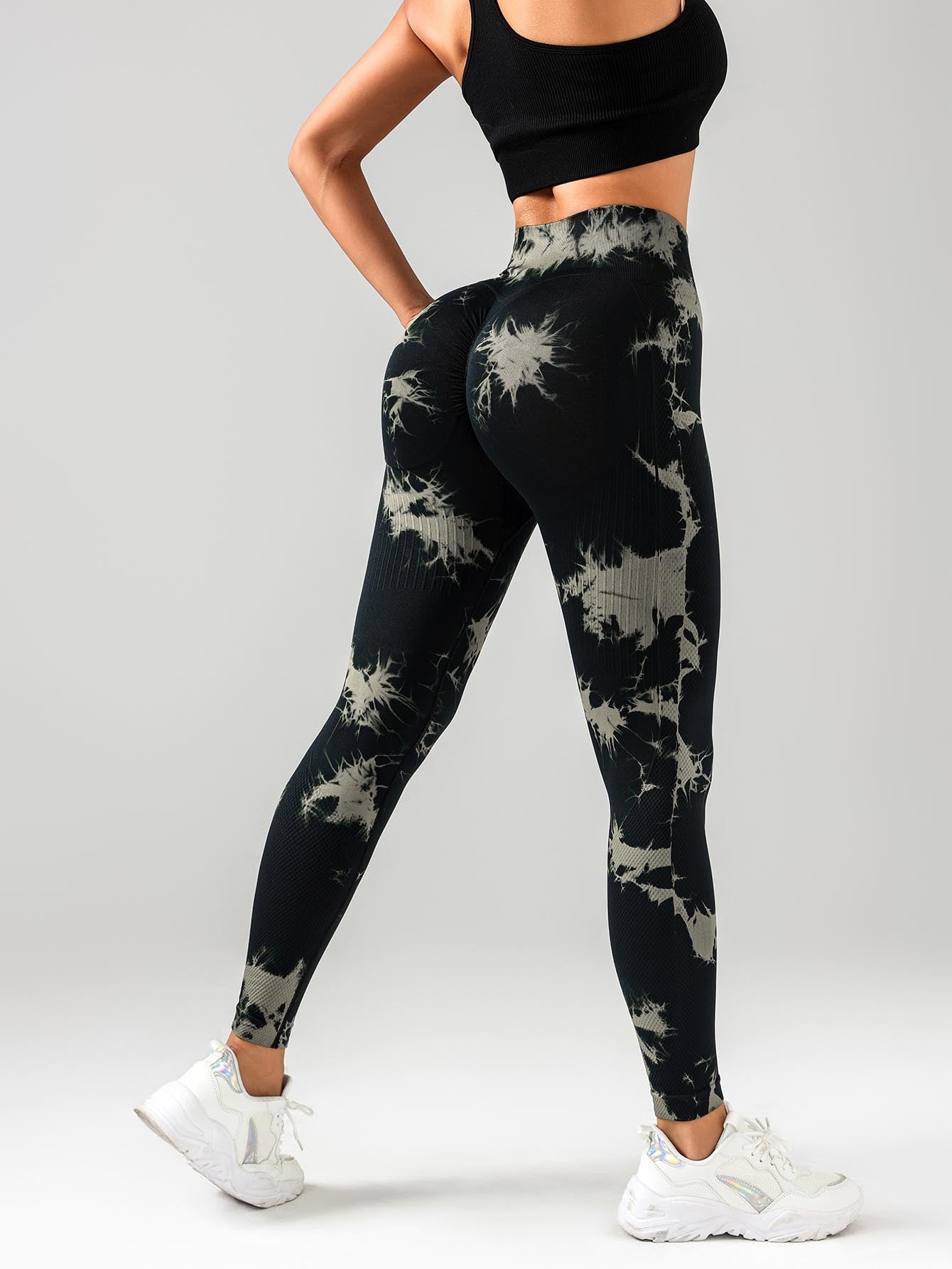 Tie Dye Workout Seamless Leggings For Women High Waist
