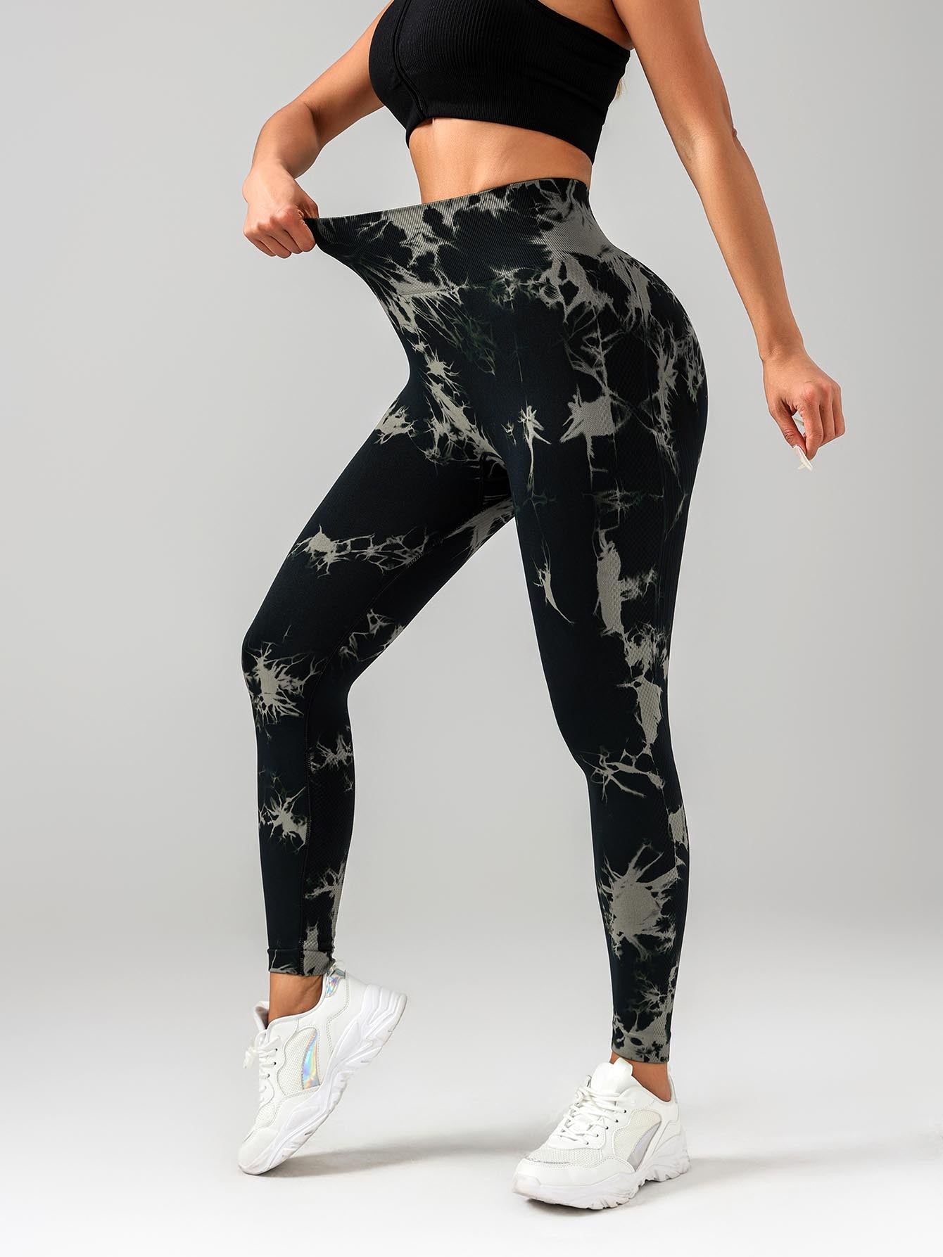 Tie Dye Workout Seamless Leggings For Women High Waist