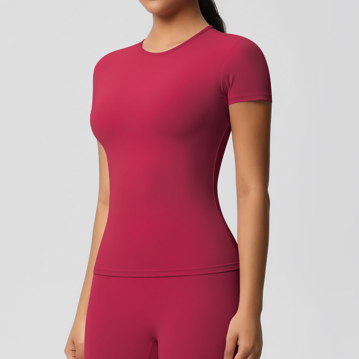 Silky Quick-Dry Yoga Tee - Gym Run Outdoor Top