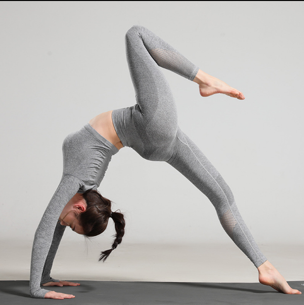 Women's Yoga Wear Set Long Sleeve Pants Sports Wear