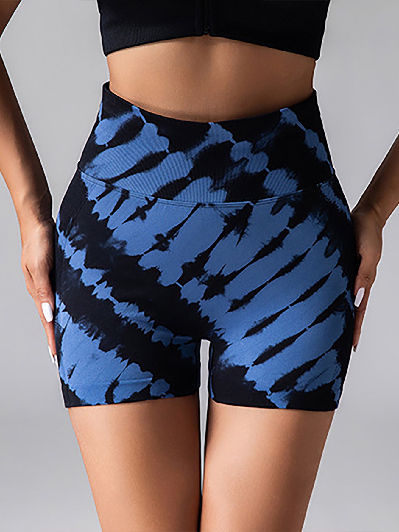 Tie Dye V-Back Yoga Biker Shorts Elevate Your Workout Style