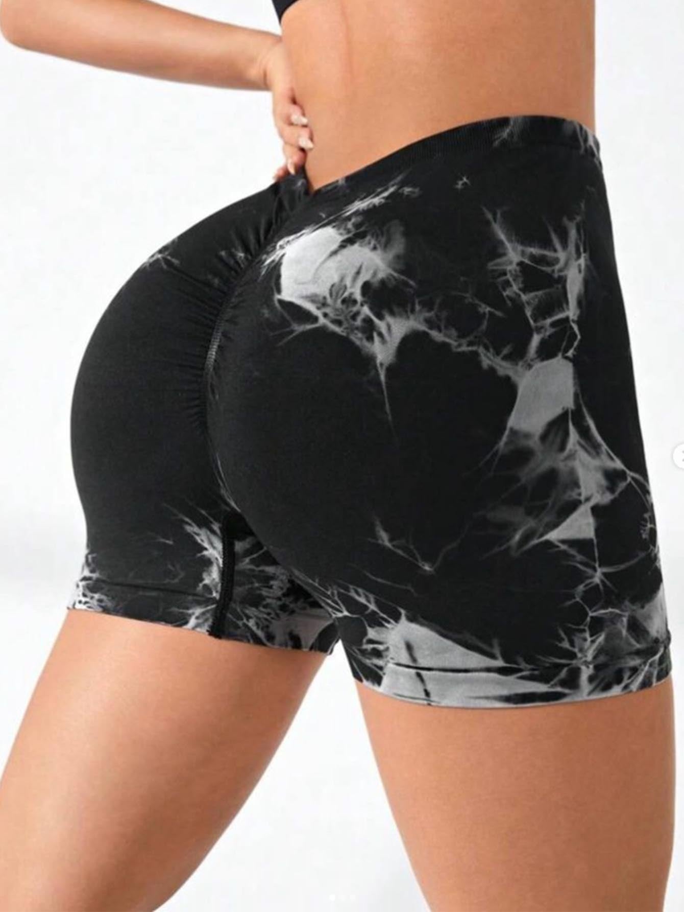 3 PACK Tie Dye Active Wear Shorts Women Workout Shorts