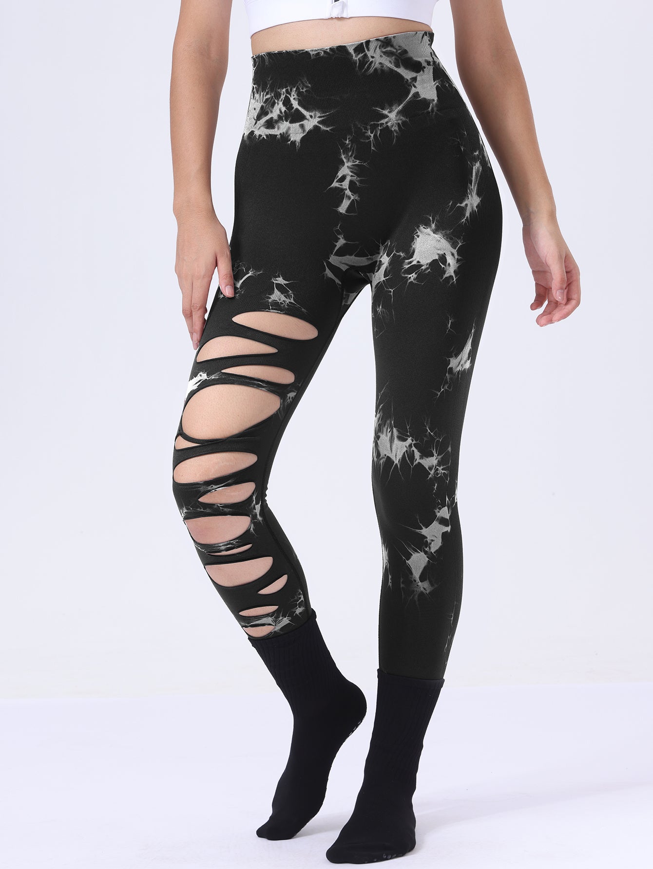4 Pack Tie-dye Workout Leggings For Women High Waist