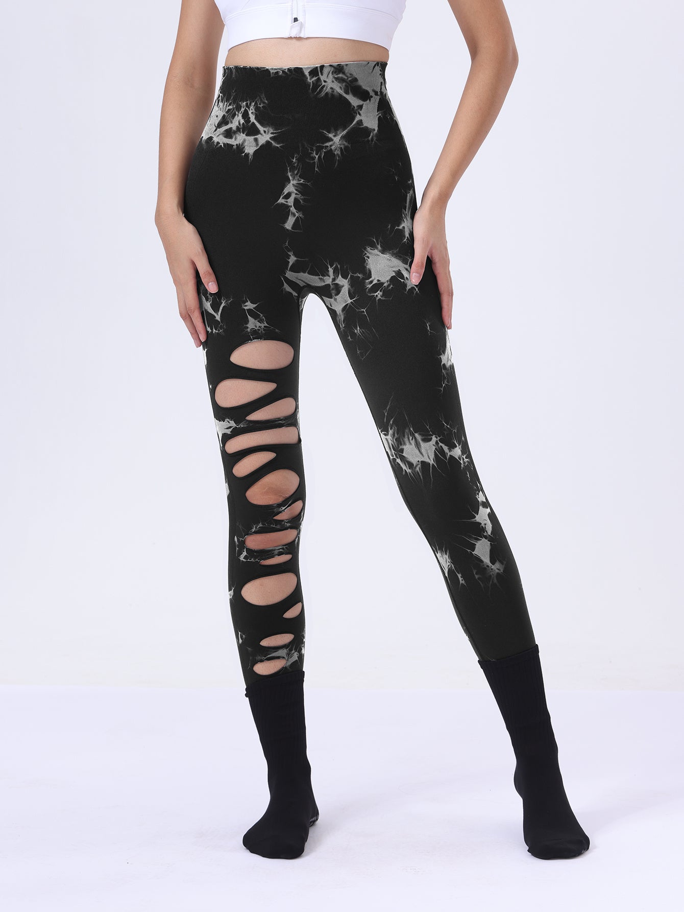 4 Pack Tie-dye Workout Leggings For Women High Waist