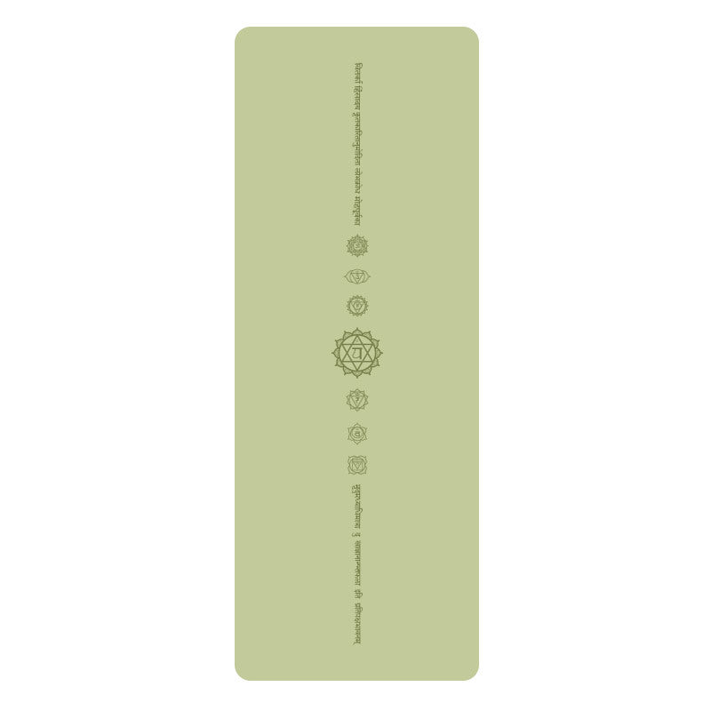 White Pu Leather Natural Rubber Rustic Yoga Mat