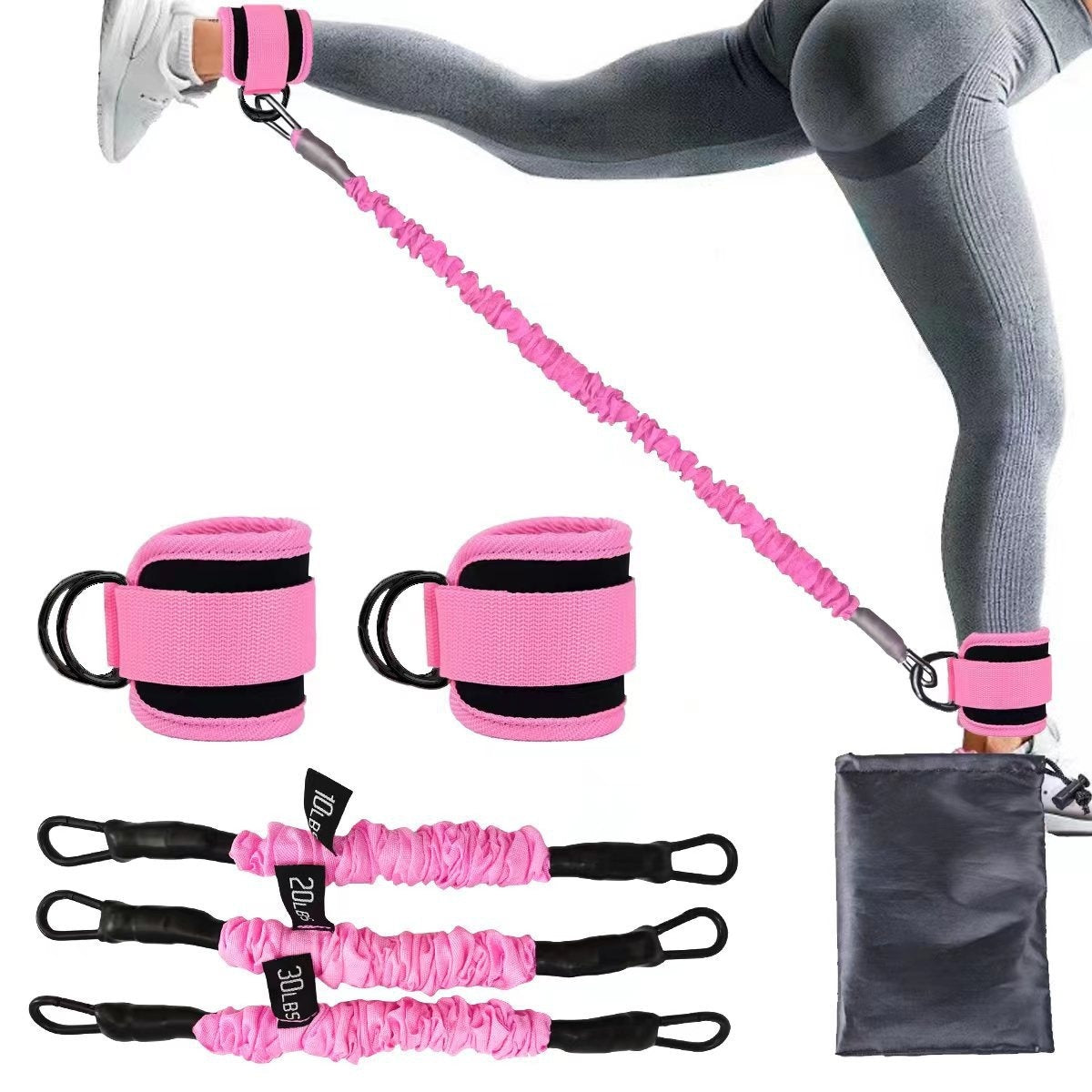 Ankle Strap Resistance Bands Hip Leg Strength Pull Rope Fitness
