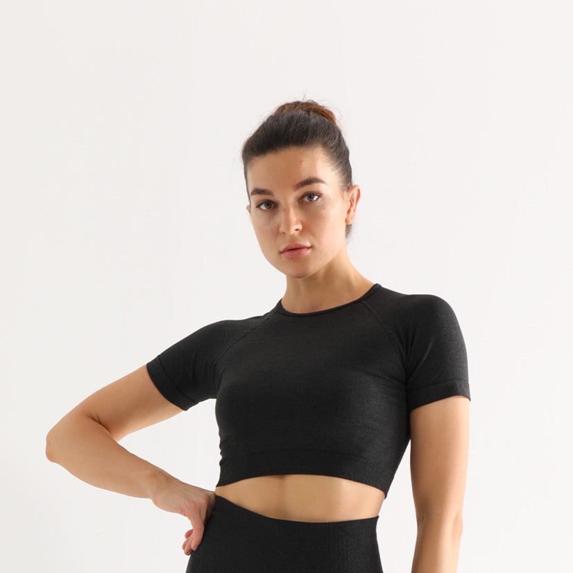 Wear Pants Yoga High Waist Suit Fitness Five-piece Hip