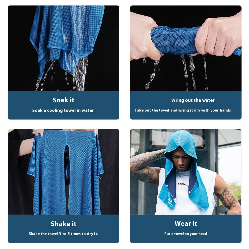 Quick Drying Sports Towel U-shaped Hoodie Cooling Towel Yoga