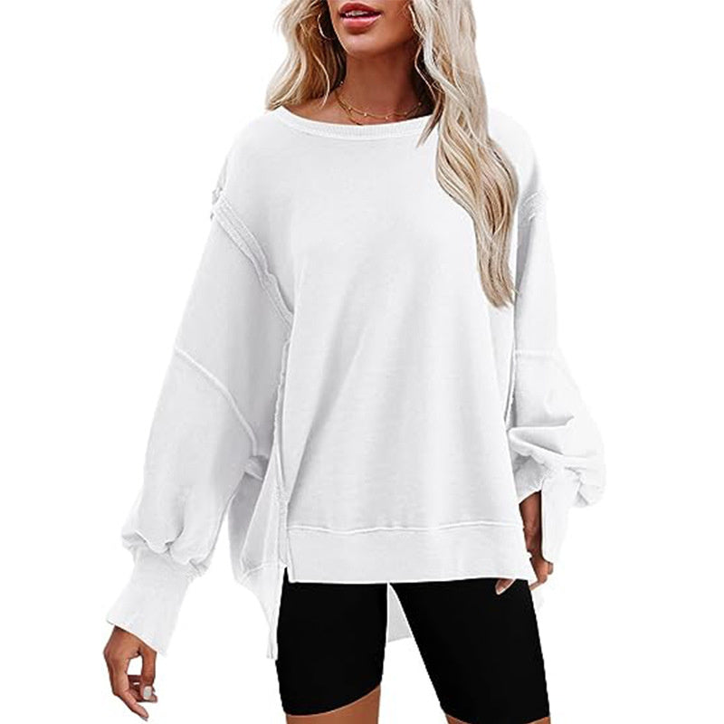 Pullover Sweatshirt Loose Round Sports Sweatshirt
