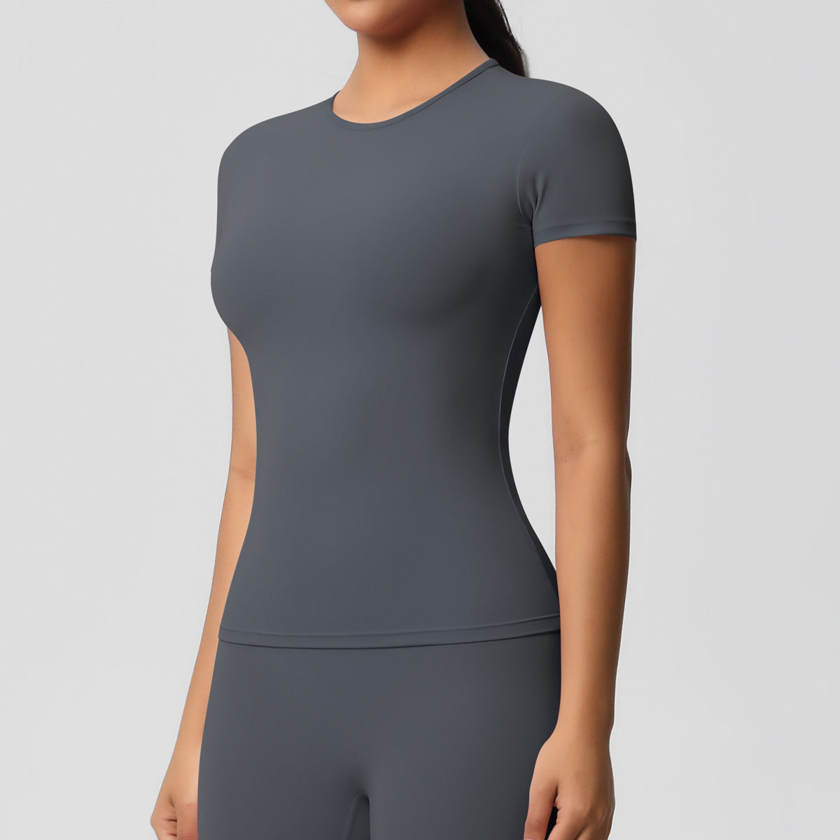 Silky Quick-Dry Yoga Tee - Gym Run Outdoor Top