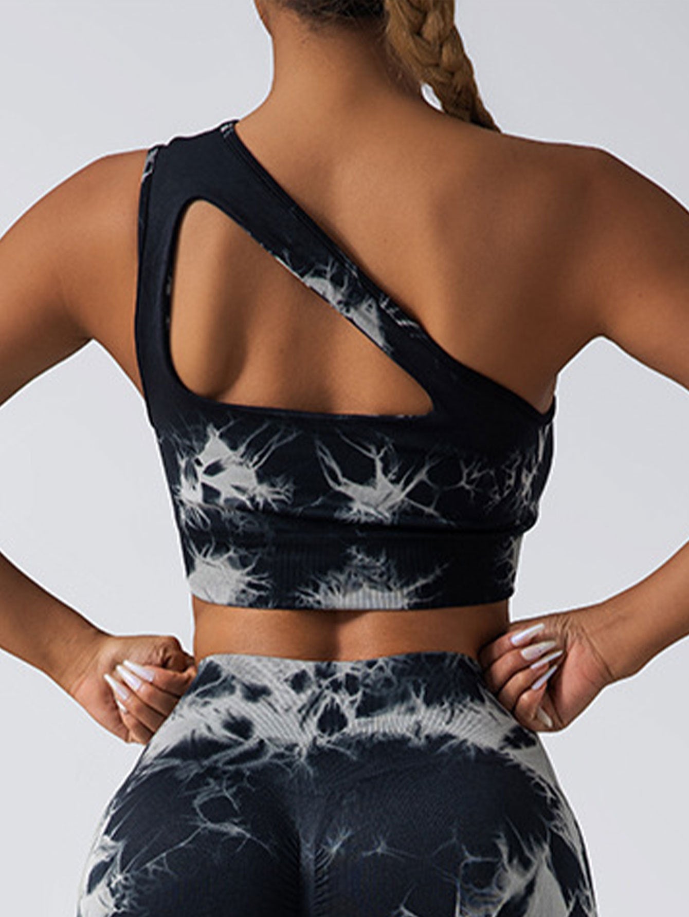 Seamless One Shoulder Sports Bra Leggings Gym