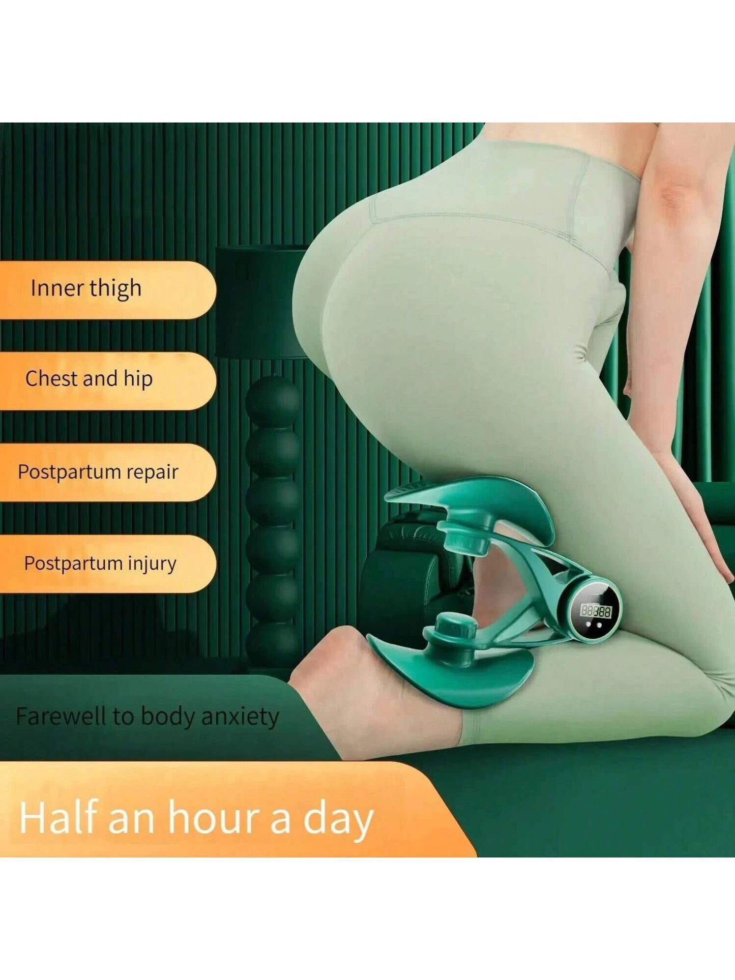 Inner Thigh Exerciser And Pelvic Floor Kegel Trainer With Resistance Bands