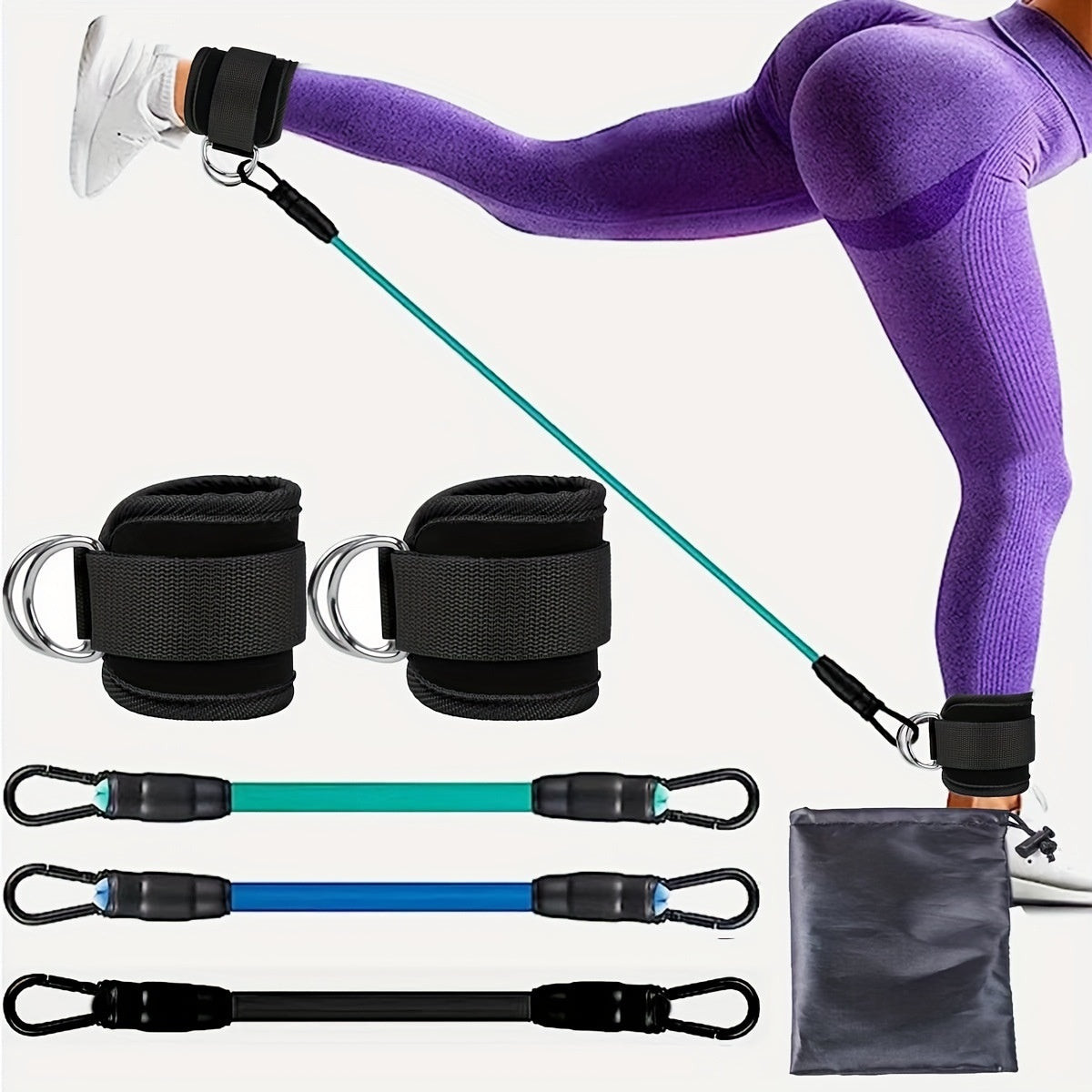 Ankle Strap Resistance Bands Hip Leg Strength Pull Rope Fitness