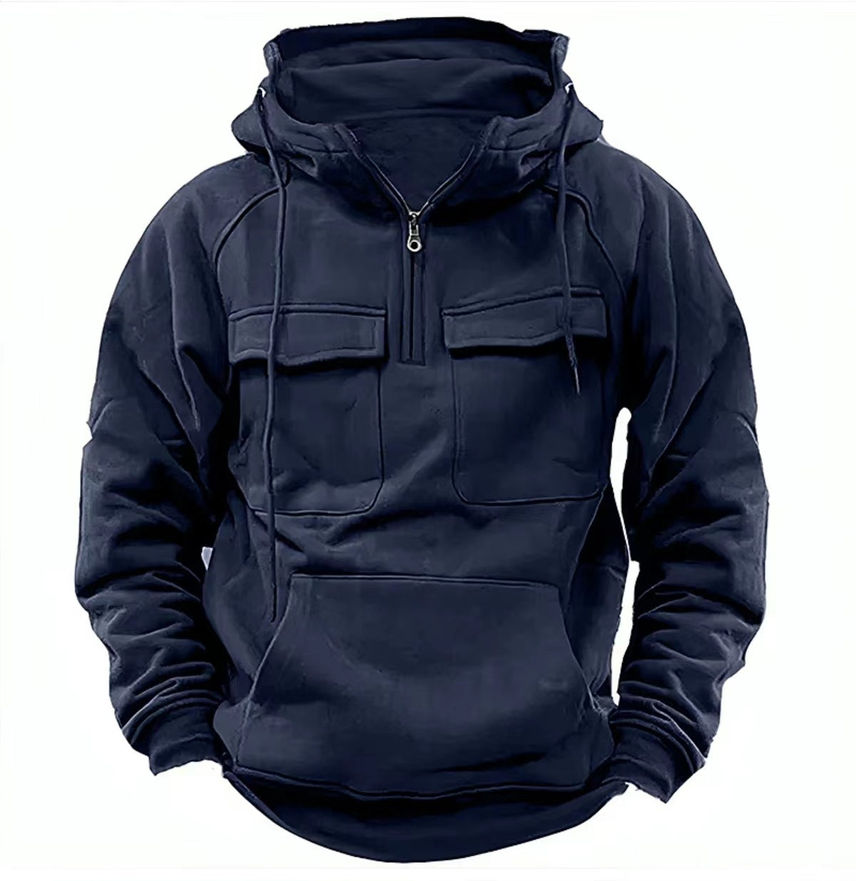Men's Zip-up Hoodies Sweatshirt With Drawstring And Pocket