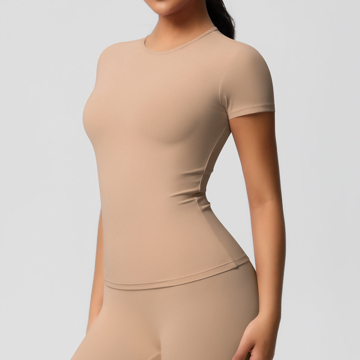 Silky Quick-Dry Yoga Tee - Gym Run Outdoor Top