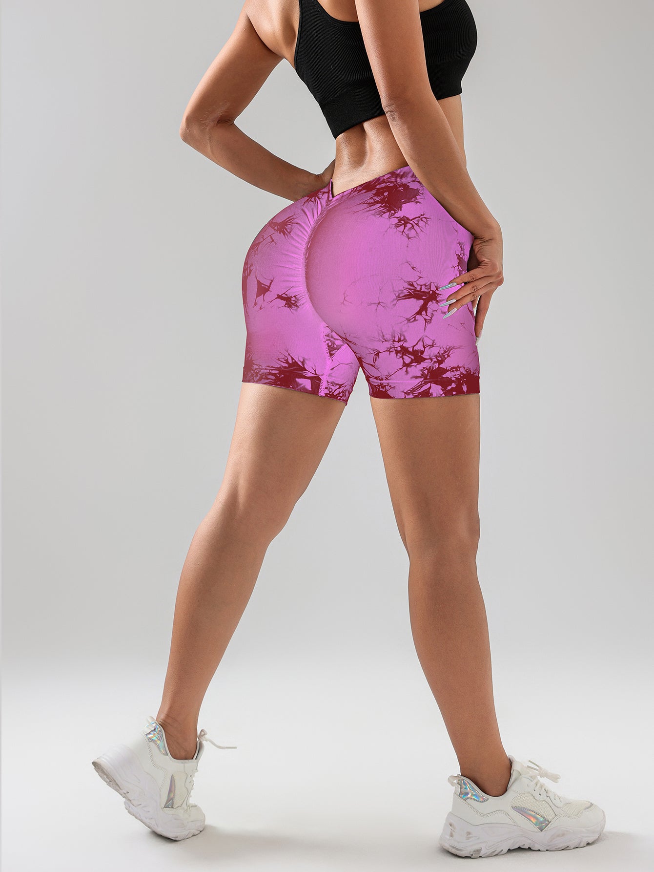 3 PACK Tie Dye Active Wear Shorts Women Workout Shorts