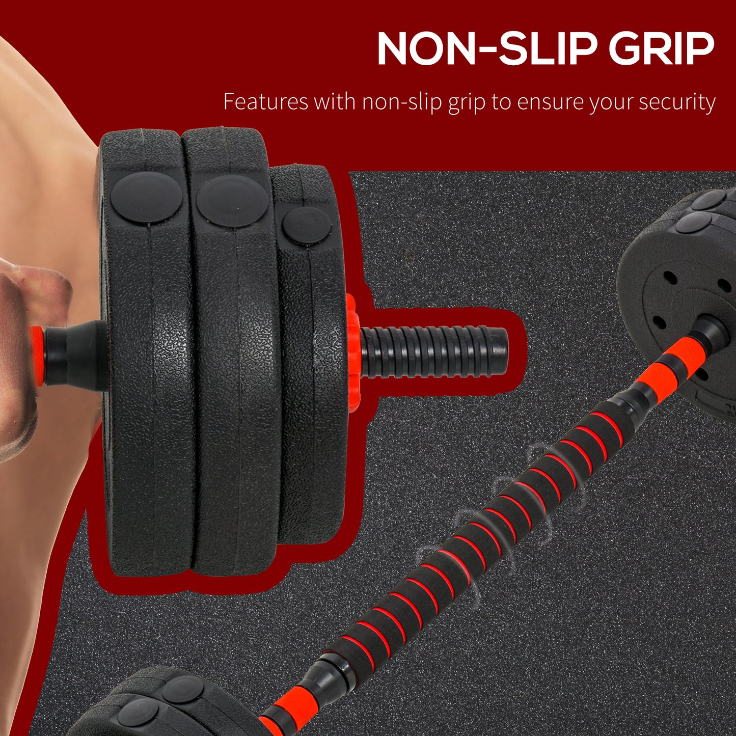 25kg 2 IN 1 Adjustable Dumbbells Weight Set