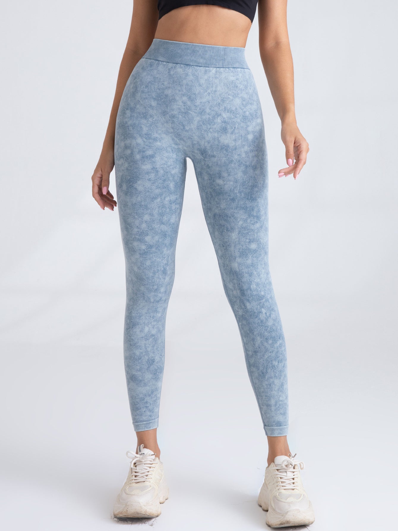 V-Back Scrunch Butt Workout Leggings, Women Seamless Gym Yoga