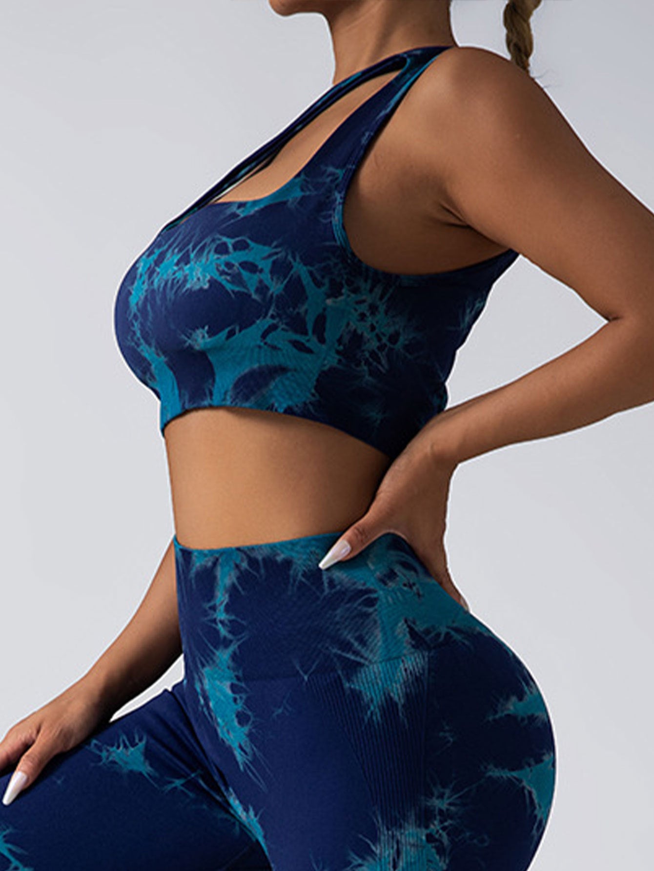 Seamless One Shoulder Sports Bra Leggings Gym