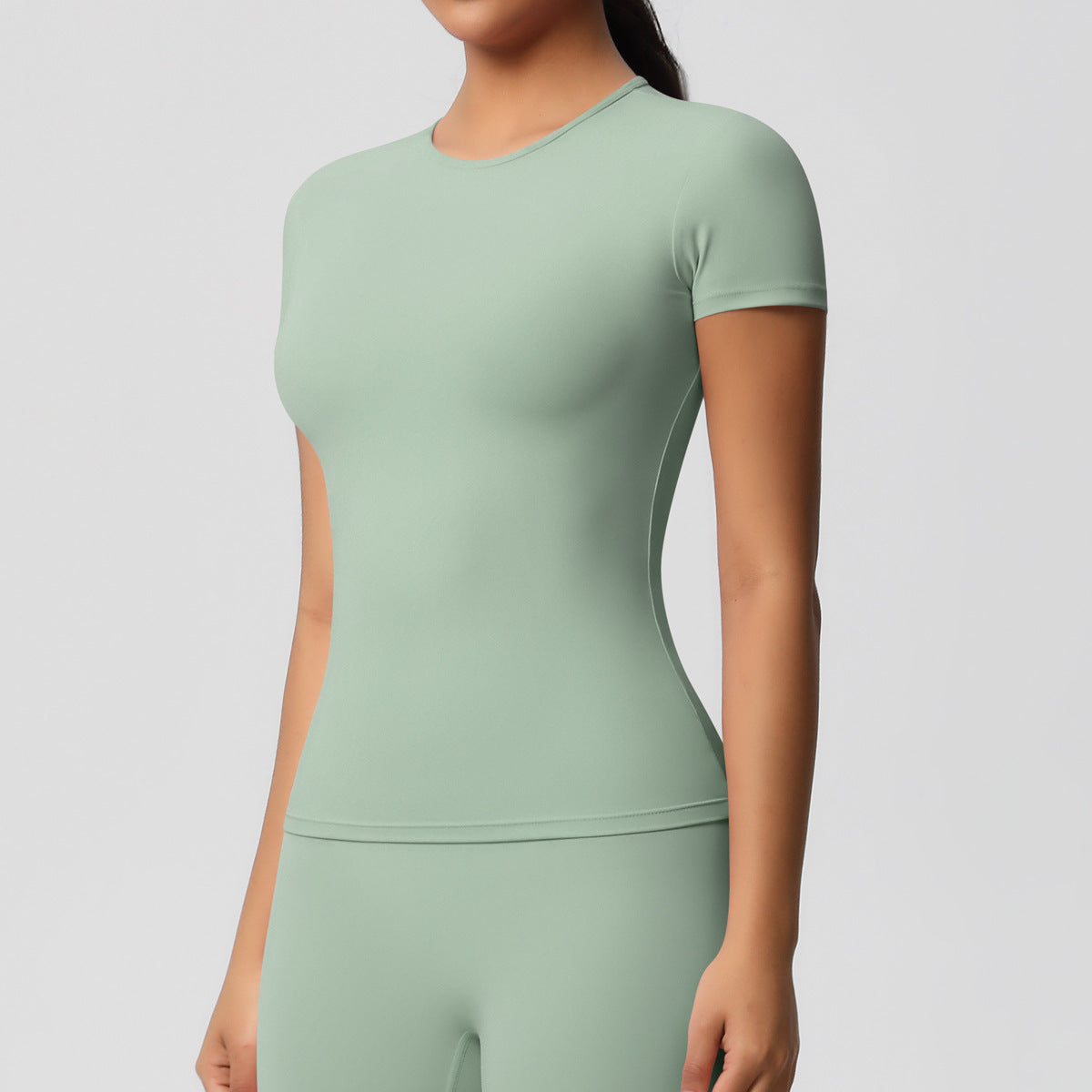 Silky Quick-Dry Yoga Tee - Gym Run Outdoor Top