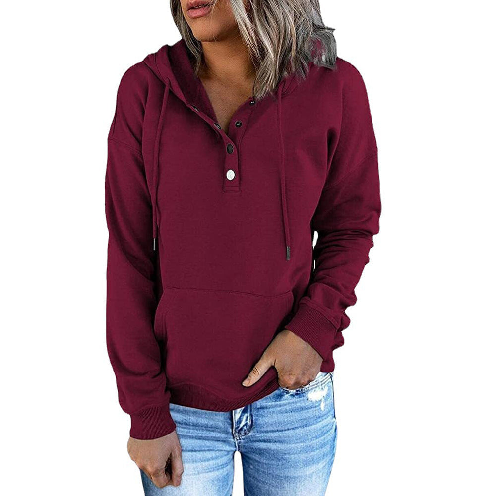Long-sleeved Hooded Sweatshirt With Pockets Sports Clothing