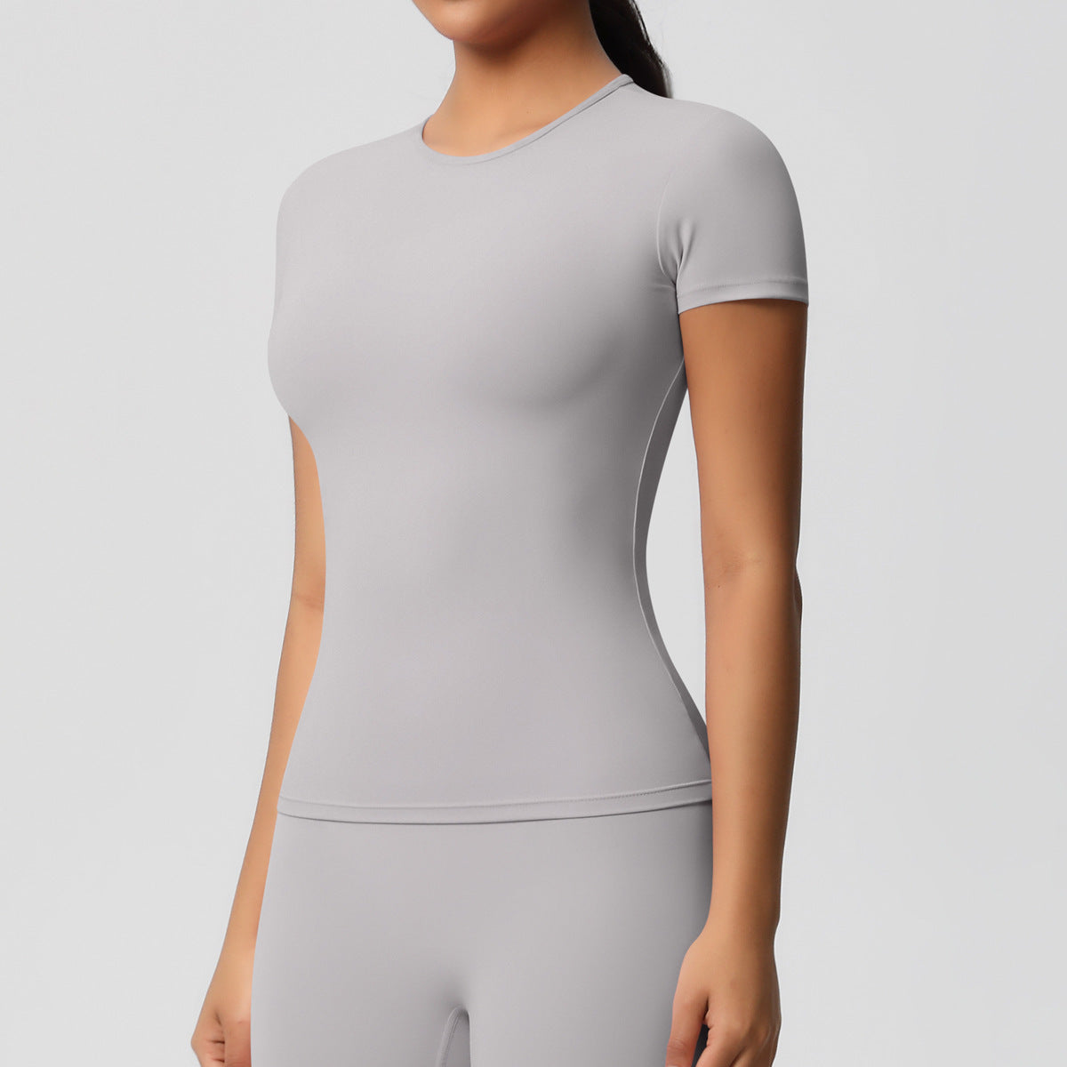 Silky Quick-Dry Yoga Tee - Gym Run Outdoor Top
