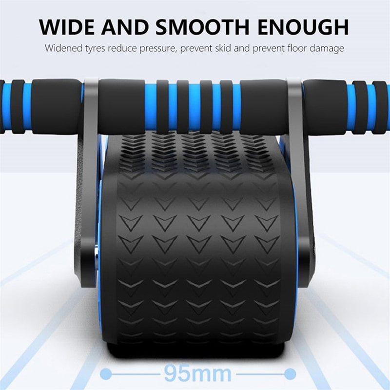Double Wheel Abdominal Exerciser Women Men Automatic Rebound Ab