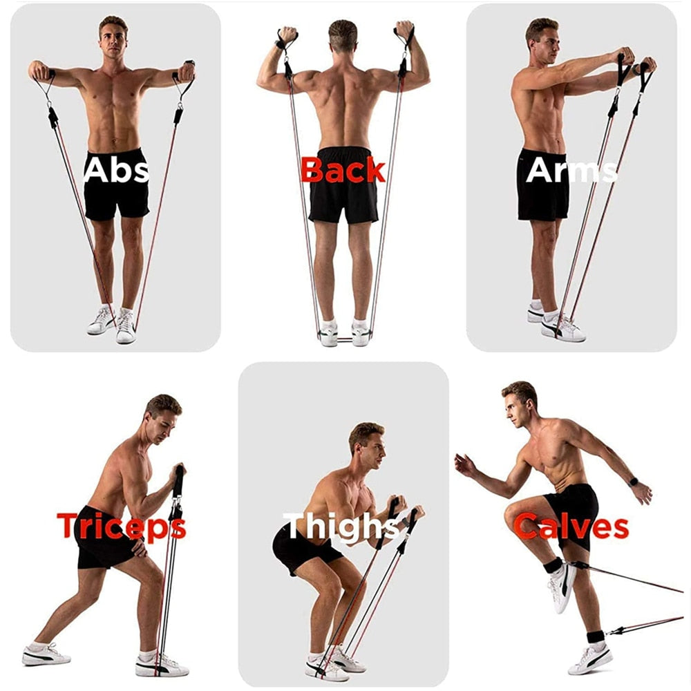 Yoga Loop Latex Resistance Bands Set Rubber Exercise