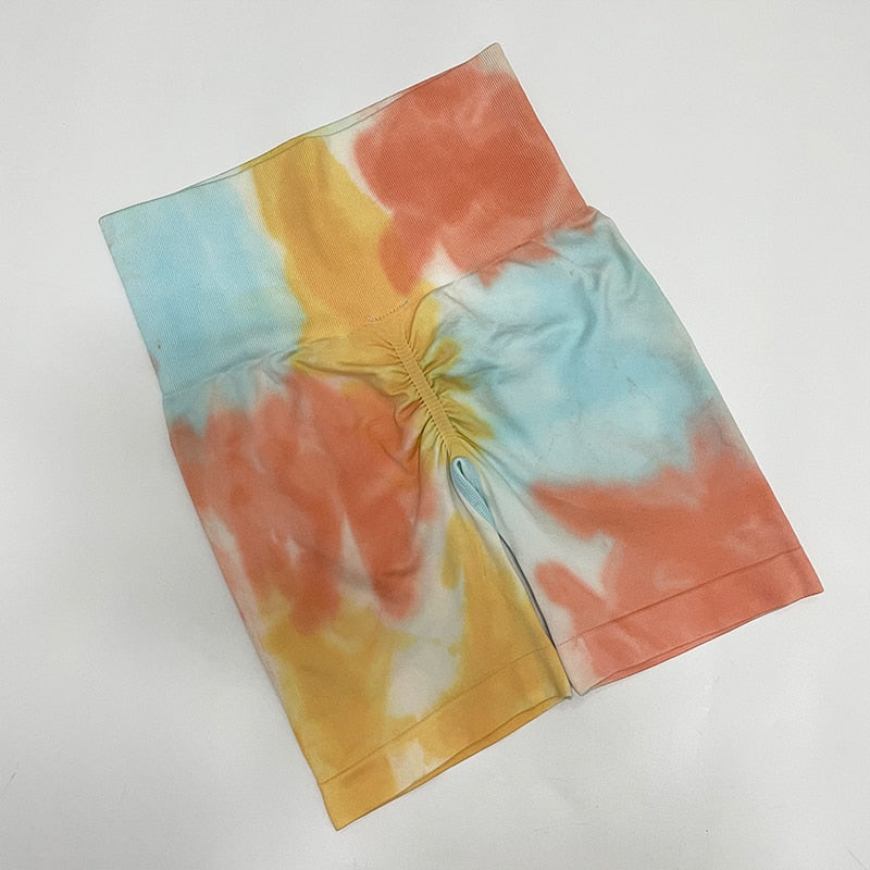 New Tie Dying Seamless High Waist Leggings Trousers