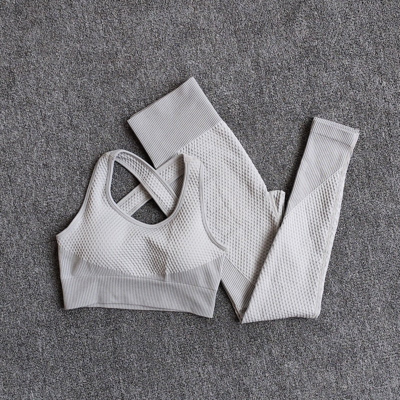 Women Fitness Sport Yoga Suit Seamless Women Yoga Sets