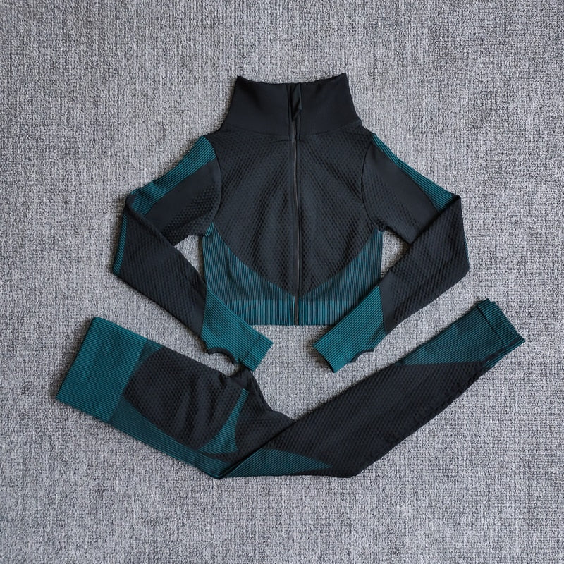 Women Fitness Sport Yoga Suit Seamless Women Yoga Sets