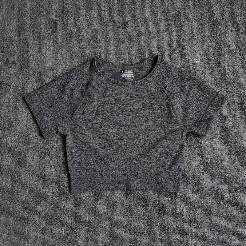 Yoga Shirts Short Sleeve Solid Color Vital Seamless