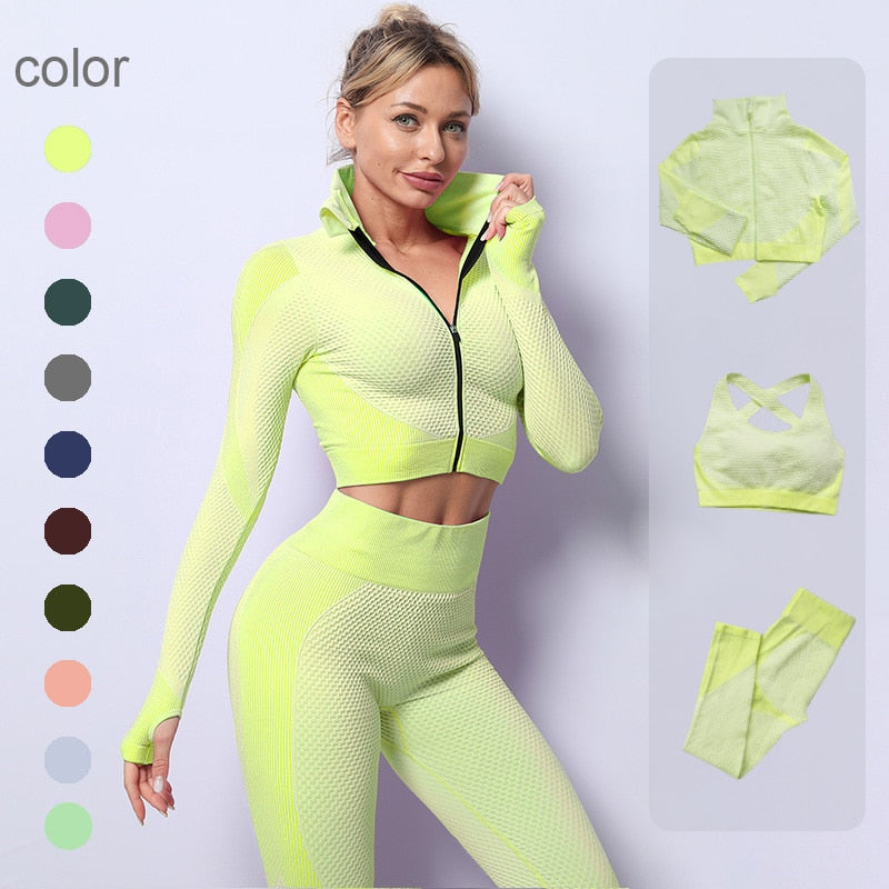 Seamless Women Yoga Sets Female Sport Gym