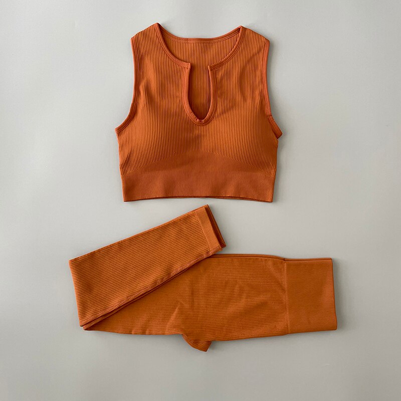 Seamless Yoga Clothing Set Workout Sportswear