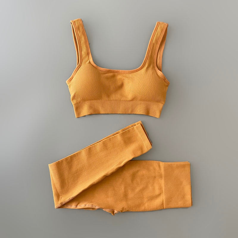 Seamless Yoga Clothing Set Workout Sportswear