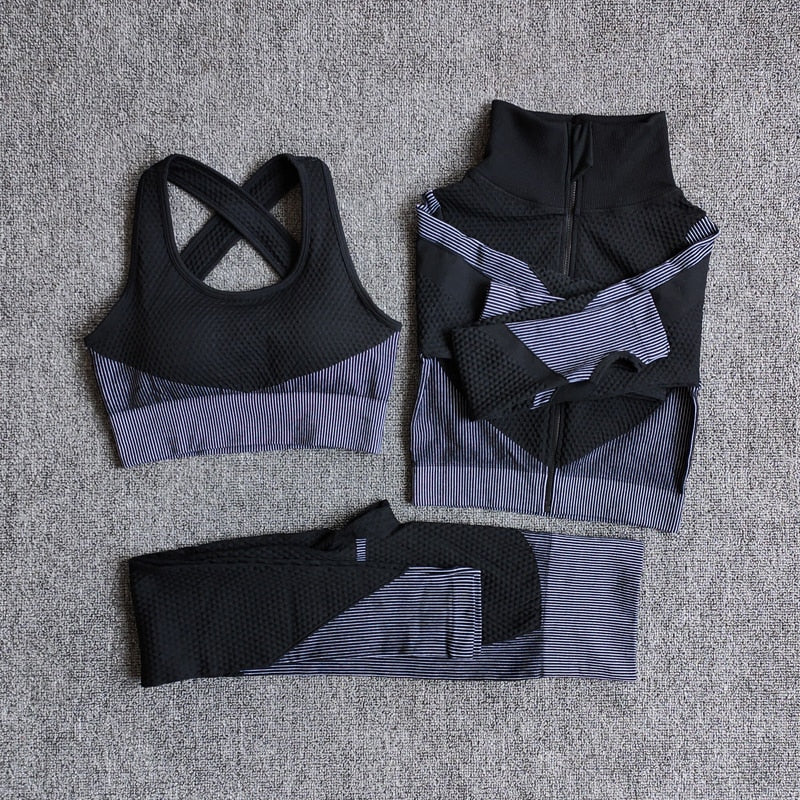 Women Fitness Sport Yoga Suit Seamless Women Yoga Sets