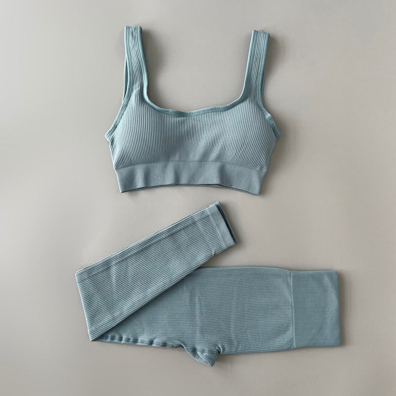 Seamless Yoga Clothing Set Workout Sportswear